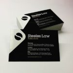 Interprint Norwich business cards printed for Steeles Law Norwich
